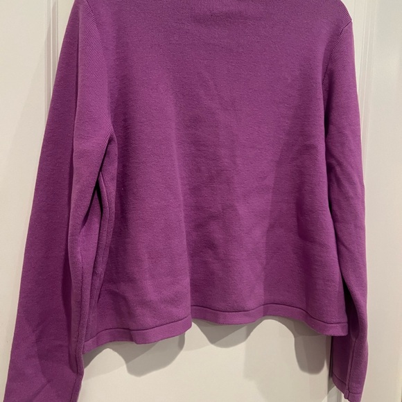 New Ann Taylor Factory Cotton Purple Cardigan with Gold Buttons 100% Cotton - Picture 9 of 9